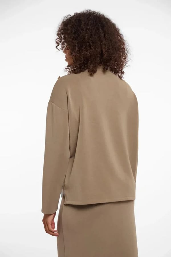 Wide Top Long Sleeve Dark Khaki