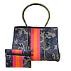 Neoprene Tote Bag Green Camo w/ Pink & Orange Stripes