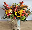 Fall Arrangement in a Mercury Glass Vase