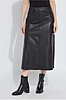 Lysse Warren A-Line Vegan Black Leather Skirt