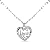 Silver CZ Layered Mama Necklace