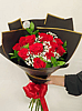 12 roses with black wrap