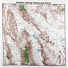 Printed Image Death Valley National Park Topographical Bandanna