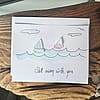 Sea Glass Card – “Sail Away With You”