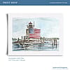 Huntington Light with American Flag - 5"x7" Limited Edition Print