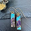 Turquoise & amethyst earrings