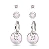 Silver Stud Trio Earring Set