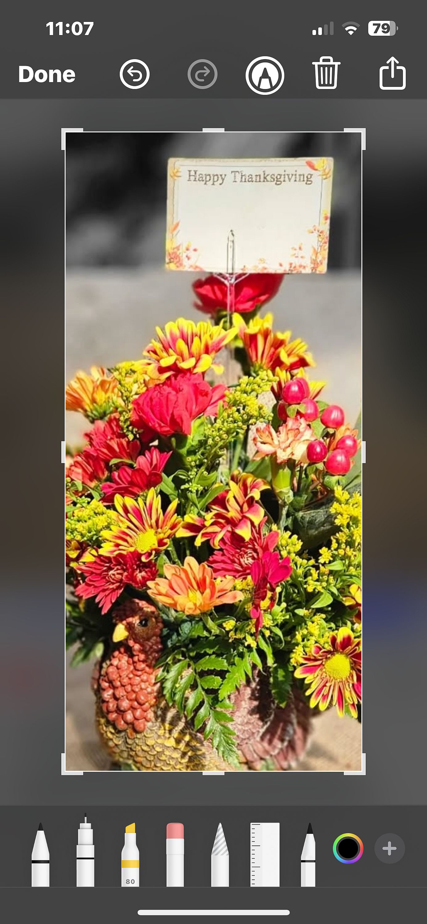 Thanksgiving turkey arrangement