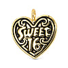 Gold Sweet 16 Charm