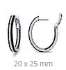 2.85 CTW Oval Hoop Earrings