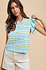 Aqua Dreams Pointelle Top