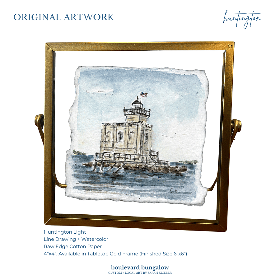 Huntington - Lighthouse Gold Frame 4x4