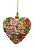 Dekorasyon 3.5" Beaded Multi Heart Ornament