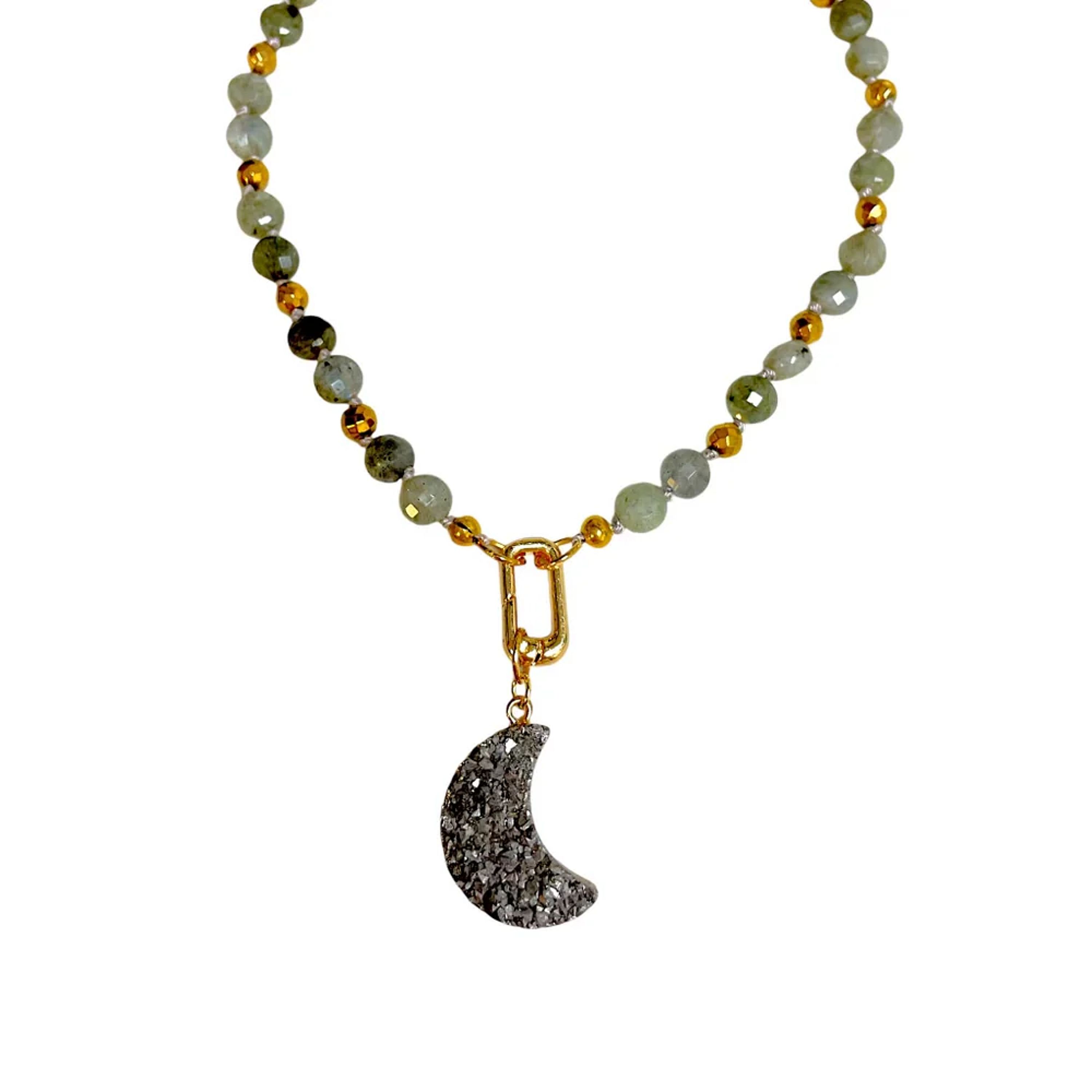 Indie Rockin Jewelry Moon Glass Necklaces with Celestial Pendants