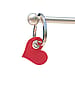 Red Leather Heart Keychain