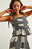 Miou Muse Nay Gingham & Stripe Patch Effect Top