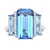 Blue Topaz and Diamond Ring
