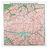 Printed Image Great Smoky Mountains National Park Topographical Bandanna