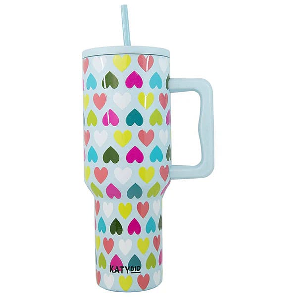 Multicolored Hearts Mother's Day Mint Tumbler Cup