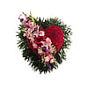 Carnation Heart with Assorted Colored Flowers