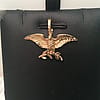 14k Solid Real Yellow Gold Eagle Bird Charm pendant 2.3gr