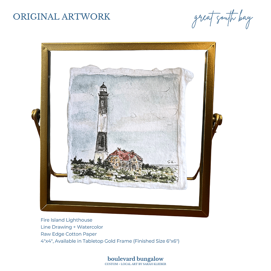 Great South Bay Collection - Fire Island Lighthouse 4"x4"