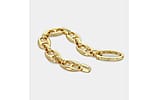 Customizable Bracelet -  Large Mariner with CZ Adorned Clip Closure.