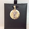 10K yellow real gold medallion pendant SAINT CHRISTOPHER pray for us 3.20 GR
