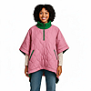 Pink quilted poncho