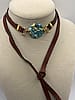 Cactus Leather Jasper Turquoise Multicolor Choker