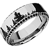 Tree Pattern Men's Wedding Band