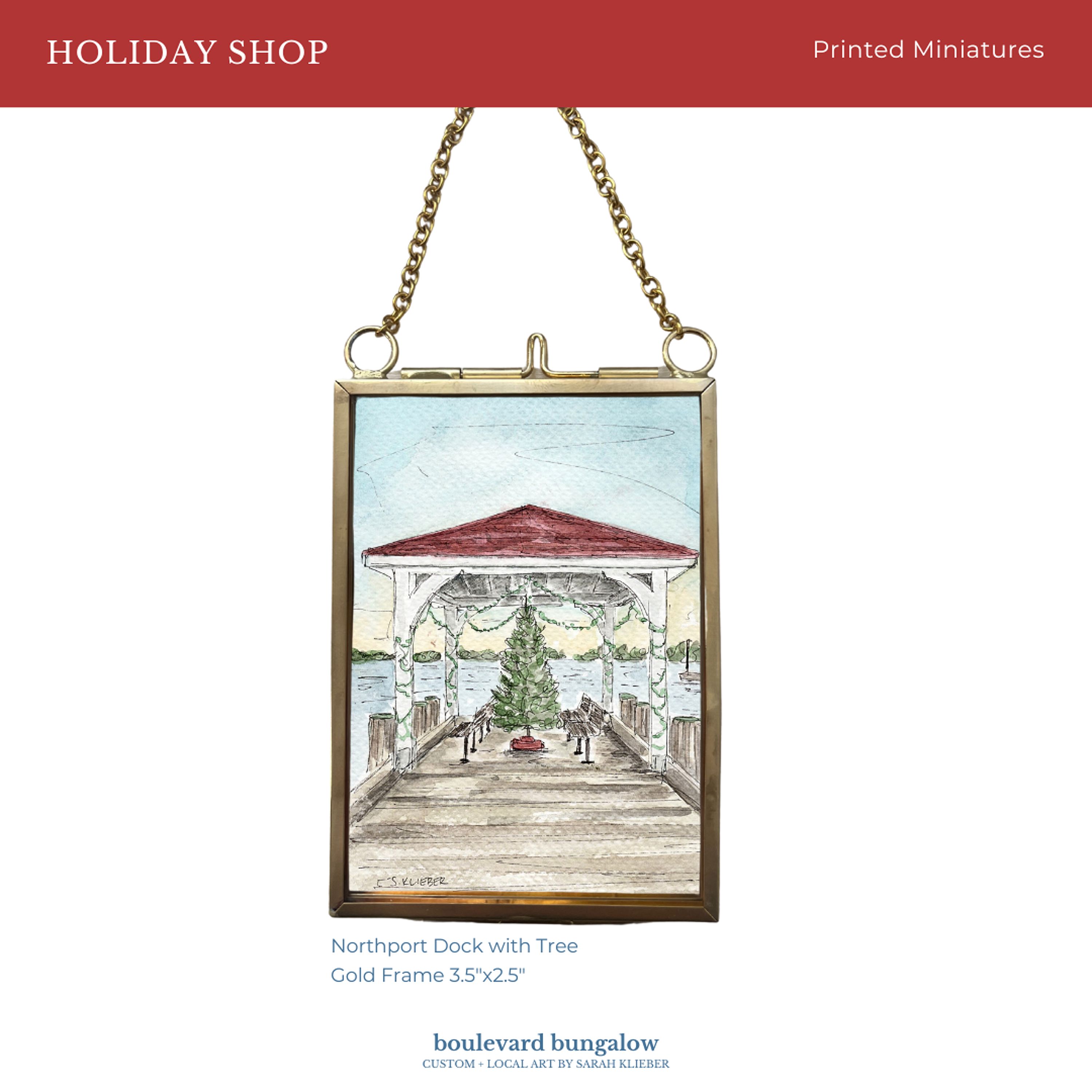 Northport Dock with Christmas Tree – Printed Miniature