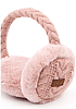 C.C. Cable Knitted Faux Fur Rose Ear Muffs
