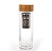 Borosilicate glass bamboo tea infuser bottle