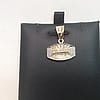 10k Yellow real Gold The Last Supper Jesus Cz Pendant charm 1.40grams
