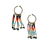 Ancient Aztec Seed Bead Hoops