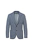 Navy Knit Blazer with Mercerized Finish