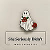 “Blooms & Boos” Ghost Enamel Pin (Limited Edition)