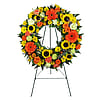 Heavenly Dawn Sunflower Wreath
