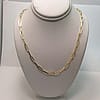10k solid genuine real yellow GOLD PAPERCLIP necklace ladies chain 16'' 18'' 20'' long