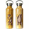 Bear Hugging, I Love You California Wood Grain Water Bottle