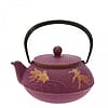 Cast Iron Teapot Purple Goldfish