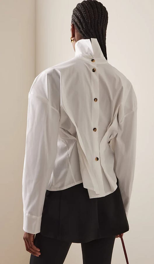 Twisted Stretch- Cotton Shirt by A.W.A.K.E. MODE