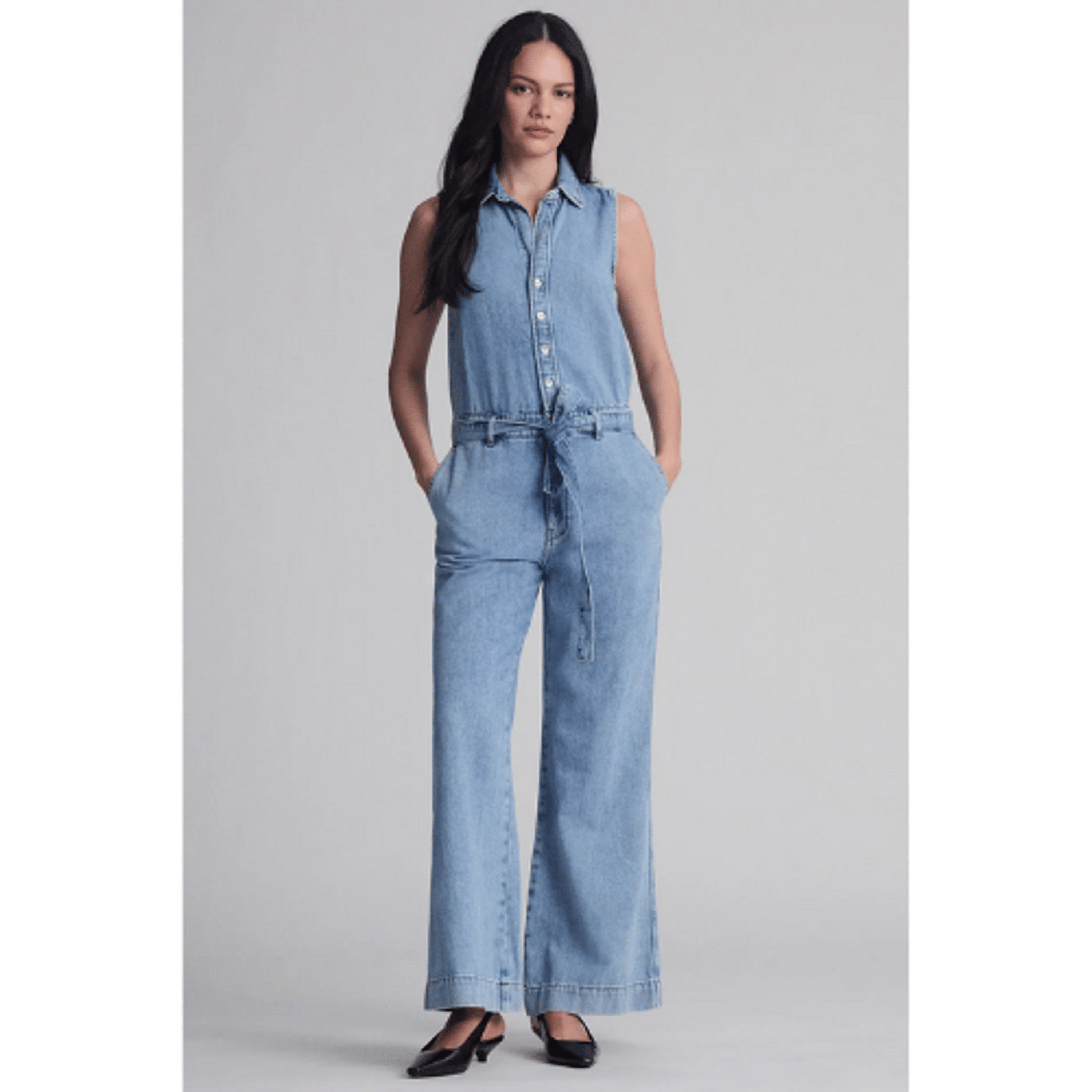 Elana Denim Jumpsuit LT Well Blue