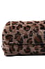 Leopard Pattern Faux Fur Travel Pouch TAUPE