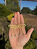 Gold Luna Moth Sparkle Earrings