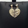 3.10 Grams Mens Ladies 10k Yellow Real Solid Gold BEST FRIEND Split breakable Heart Charm Pendant
