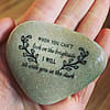Engraved Rock: 'When You Can't Look on The Bright Side I Will Sit With You In The Dark' | Friendship Quote | Sympathy Support Gift | Word Stone