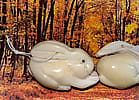 Rabbit Tagua Carvings, Decor, Whale Miniature, Tagua Ornaments, Decoration, Christmas tree decor NEW