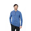 Indigo 3-Button Tencel Long Sleeve Polo